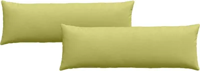 Image de vidaXL Coussin de canapé 2 pcs vert clair 120 x 40 cm Tissu
