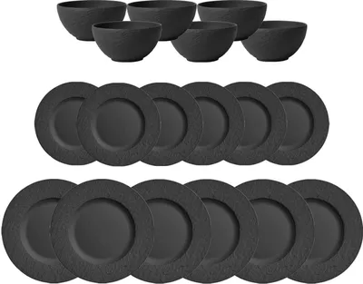 Produktbild von Villeroy & Boch Manufacture Rock Tafelservice 18-teilig schwarz