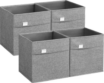 Produktbild von Famanu Aufbewahrungsbox Set von 4 - 33 x 33 x 33 cm, faltbar, grau