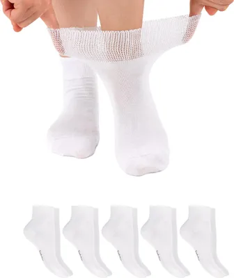 Produktbild von Footstar Damen & Herren Diabetiker Kurzsocken (6 Paar) - Weiß 47-50