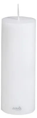 Produktbild von Sovie CANDLES Stumpenkerze in Weiß Ø 70 mm x H 200 mm, Brenndauer ca. 104 Std. - 1 Stück