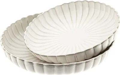 Image de Bloomy coupes à servir & coupes à fruits - set de 2 en porcelaine de haute qualité