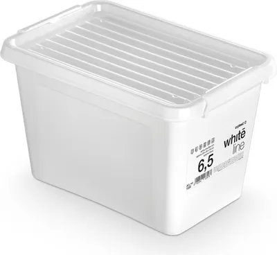 Produktbild von Aufbewahrungsbox Mit Deckel Clips Organizer Büro Schubladenbox Plastikbox 6,5 L