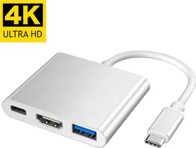 Produktbild von 3IN1 USB C Hub Adapter Typ-C auf USB HDMI 4K HD TV PD Kabel für Mac Samsung Dell Apple Xiaomi Huawei LG HTC Asus Lenovo Macbook Laptop
