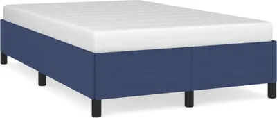 Produktbild von vidaXL Bettgestell ohne Matratze Blau 120x200 cm Stoff