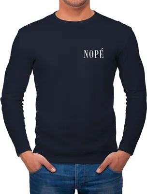Produktbild von Herren Long-Sleeve Nope Langarm-Shirt Moonworks® navy L