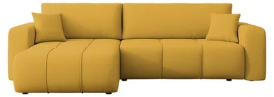 Produktbild von MIRJAN24 Ecksofa Furyn Maxi, Eckouch mit Bettkasten und Schlaffunktion, Ottomane universal, L-Form (Farbe: Velo 626)