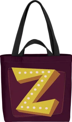 Produktbild von VOID Z Buchstaben Vintage Initialen Tasche 33x33x14cm,15l Einkaufs-Beutel Shopper Einkaufs-Tasche Bag