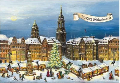Immagine prodotto di Calendario dell'Avvento del Striezelmarkt di Dresda – Calendario natalizio tradizionale