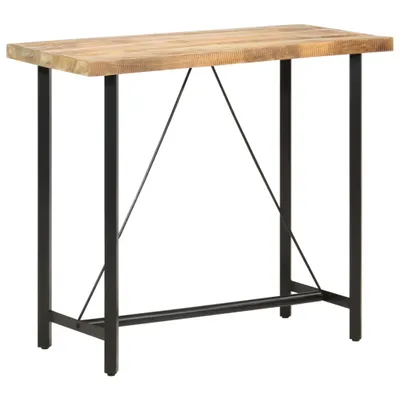 Image de Table de bar 120x58x107 cm Bois de manguier brut