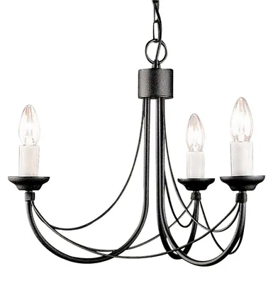 Immagine prodotto di Lampadario Classico Carisbrooke Acciaio Nero 3 Luci E14