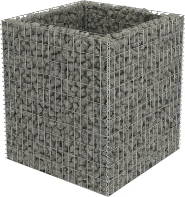 Obrázek produktu pro Gabionový vyvýšený záhon pozinkovaná ocel 90 x 90 x 100 cm