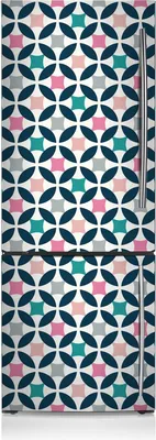 Produktbild von Kühlschrankmagne Kühlschrank Magnetfolie Dekoration 70x190 cm - Pastellmuster