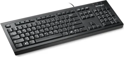 Produktbild von Kensington ValuKeyboard Kabelgebundene Tastatur, Volle Größe (100%), Kabelgebunden, USB, AZERTY, Schwarz