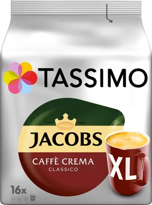 Produktbild von Tassimo Jacobs Caffè Crema Classico XL | 16 T Discs, Kaffeekapseln