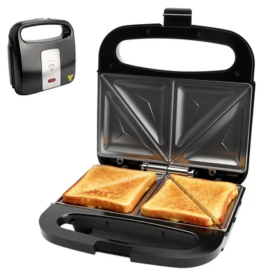 Sandwichmaker 750 W, Antihaft, Cool-Touch, 22x22x8,8 cm