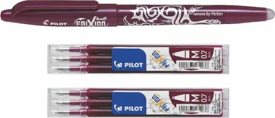 Produktbild von Pilot Frixion Ball weinrot + 6 Ersatzminen 0.7 weinrot