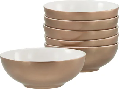 Produktbild von CreaTable, 24329, Golden Days Weiss, Müslischalen 6-tlg, Steinzeug