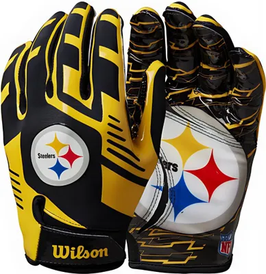Produktbild von Wilson Adult NFL Stretch Fit Handschuhe Team Pittsburgh Steelers