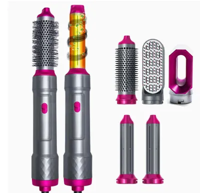 Produktbild von 5-in-1-Haarglätter, Lockenstab, Kamm, Föhnbürste für Frauen, multifunktionaler Lockenstab, Styler, Lockenwickler, Lockenstab-Set