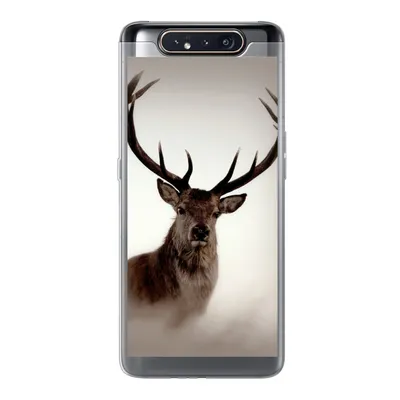Produktbild von MuchoWow® Handyhülle Schutzhülle Hülle für Samsung Galaxy A80 Porträt - Hirsch - Geweih Silikon Softcase Handy Hülle - Schutzdeckel