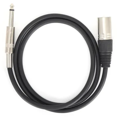 Immagine prodotto di Connettore XLR da 6,35 mm a jack TRS, cavo audio per microfoni, altoparlanti, palco, DJ. Connettore XLR, lunghezza 2 metri