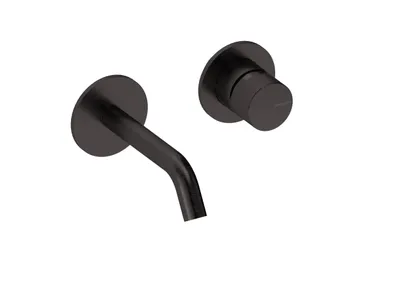 Produktbild von SANYCCES LOOP K ColdOpen Wand-Waschtischarmatur Unterputz mit 14 cm Ausladung inkl. Unterputz-Einbaukörper, schwarz metallisch