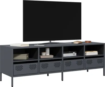 Obrázok produktu pre Maison Exclusive - TV skrinka antracitová 135x39x43,5 cm Studená valcovaná oceľ