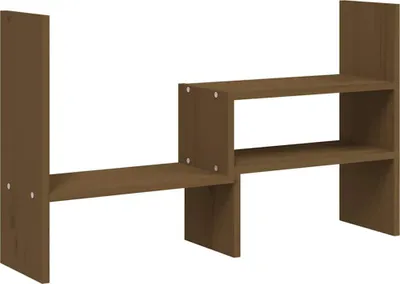 Obrázek produktu pro vidaXL Stojan na monitor Honey Brown (39-72)x17x43 cm Masivní borovicové dřevo