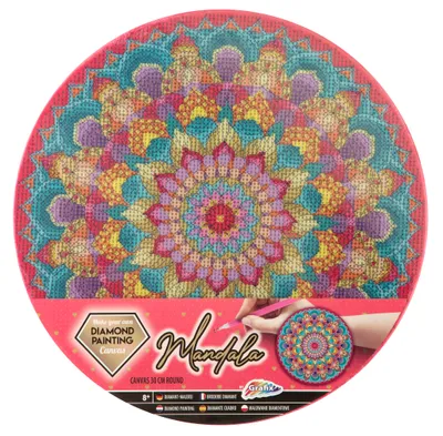 Produktbild von Kreativset mit Strasssteinen, Diamantfarbe, Canvas-Mandala, Grafix