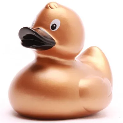 Produktbild von Dutch Ducky Badeente Gold Vinyl 7,5 cm