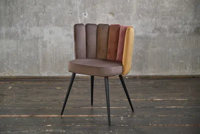 Produktbild von KAWOLA Stuhl JADA Esszimmerstuhl Velvet braun Fuß schwarz