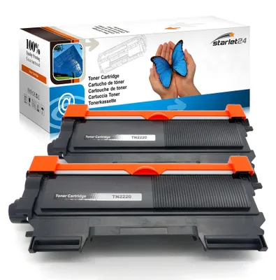 Immagine prodotto di 2 cartucce toner, compatibili con il modello TN-2220 per le serie DCP, MFC e HL