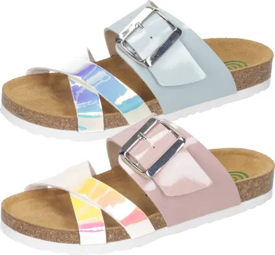 Produktbild von Dr. Brinkmann Damen Pantoletten Schnalle Clogs 700041, Größe:42 EU, Farbe:Blau