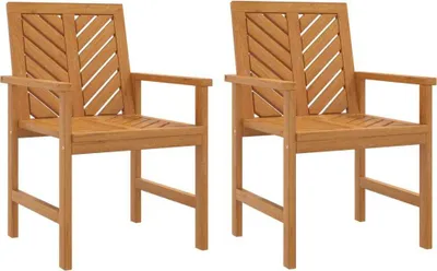 Image de vidaXL Chaises de jardin 2 pcs. Bois massif acacia