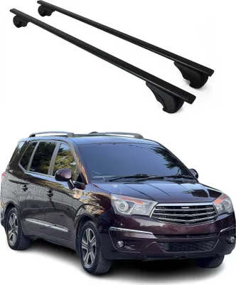 Produktbild von Dachträger Grundtäger für SsangYong Rodius 2004-2019 75kg Metall Schwarz 2 tlg