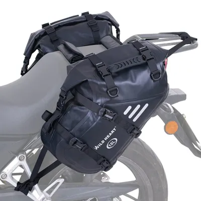 Productafbeelding van Waterdichte motorzadeltassen, 36 liter (18 liter x 2), zijtassen, bagagetas voor bagagedrager, zwart