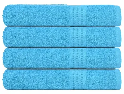 Image de vidaXL Serviettes FROGN 4 pcs. Turquoise 100x200 cm 360 g/m