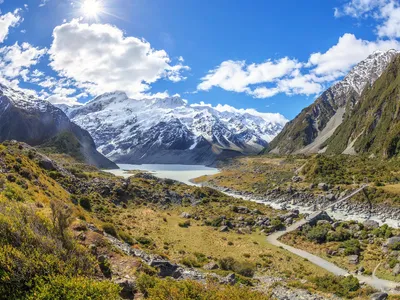 Produktbild von CALVENDO Puzzle Hooker Valley | 1000 Teile Lege-Größe 64x48cm Foto-Puzzle für glückliche Stunden