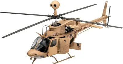 Immagine prodotto di Revell 03871 Bell OH-58 Kiowa model kit elicottero da osservazione, 254 parti, scala 1:35, livello 5