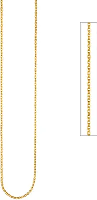 Produktbild von JOBO Halskette Edelstahl gelbgold farben beschichtet 1,9 mm 46 cm Kette Karabiner