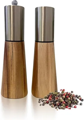 Produktbild von Handmatige roestvrijstalen peper- und Salzmühlen, verstelbare Dicke, für Küche, Grill, Picknick