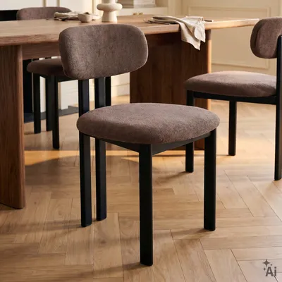 Produktbild von Esszimmerstühle FRANCA 2er Set, Stoffbezug - Braun
