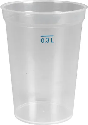 Produktbild von Mehrweg Trinkbecher 30 cl, Transparent, PP   | Packung (12 Stück)