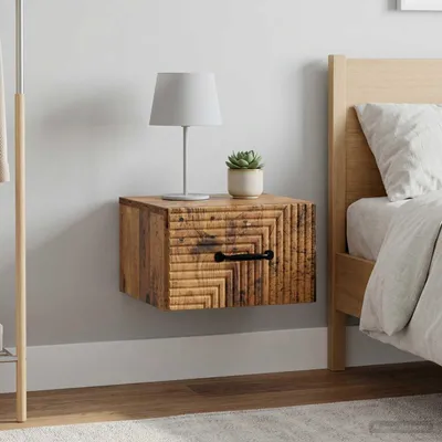 Productafbeelding van vidaXL Wandmontabele nachtkastjes, 2 stuks, gerecycled hout, 34,5 x 33 x 20 cm