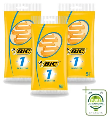 Immagine prodotto di 3 rasoi usa e getta Bic 1 Sensitive per uomo - confezione grande - 3 pezzi