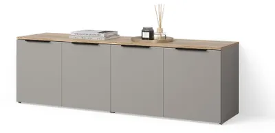 Immagine prodotto di Parete attrezzata soggiorno Livinity Piave Grigio 2 parti, Model 58808
