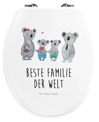 Produktbild von Mr. & Mrs. Panda Klo-Deckel Koala Familie zwei - Weiß - Geschenk, Koalabär, Klobrille, WC Brille, Klodeckel, Deckel, Muttertag, WC-Sitz, Sitz