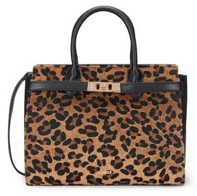 Image de L.CREDI sac à main sac à épaule bandoulière Subira Hand Bag Brown / Mix multicolore