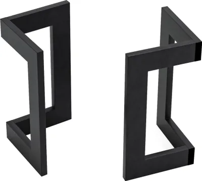 Obrázok produktu pre Rám stola "Kaskinen" sada 2 oceľové 42 x 21,5 x 21 cm čierna